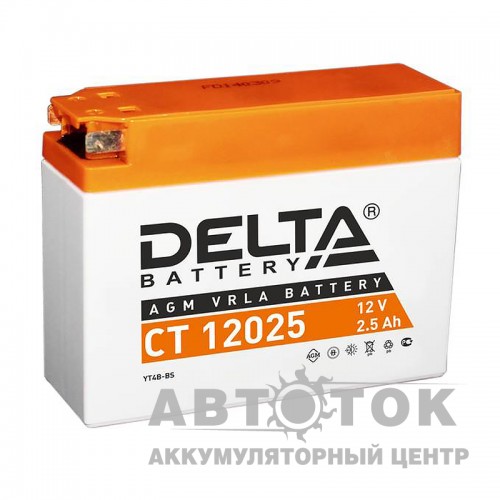 Мотоаккумулятор Delta CT 12025, 12V 2.5Ah, 40А YT4B-BS