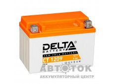 Мотоаккумулятор Delta CT 1209, 12V 9Ah, 135А YTX9-BS, YTX9