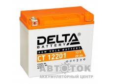 Мотоаккумулятор Delta CT 12201, 12V 20Ah, 270А YTX20L-BS, YB16L-B, YB18L-A