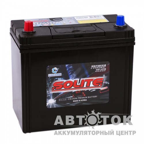 Автомобильный аккумулятор Solite Silver 70B24R 59L 520А