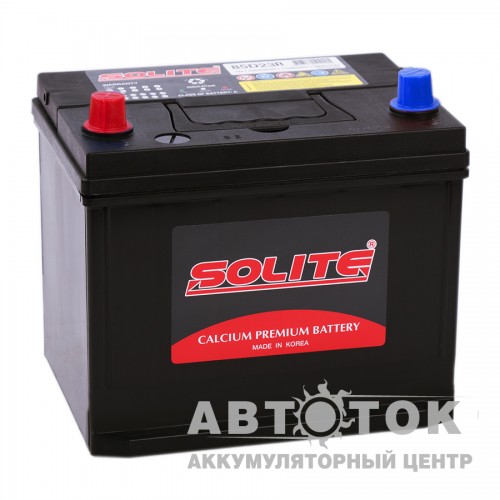Автомобильный аккумулятор Solite 85D23R с бортиком 70L 580A