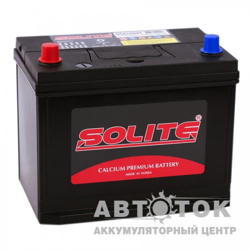 Автомобильный аккумулятор Solite 95D26R с бортиком 85L 650A