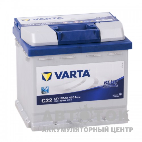 Автомобильный аккумулятор Varta Blue Dynamic C22 52R 470A