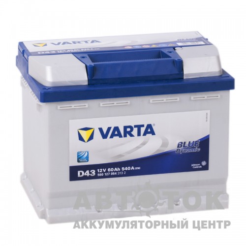 Автомобильный аккумулятор Varta Blue Dynamic D43 60L 540A