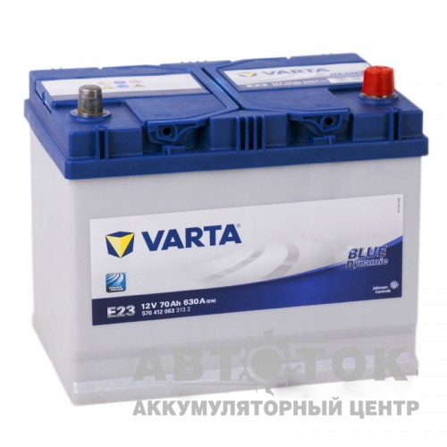 Автомобильный аккумулятор Varta Blue Dynamic E23 70R 630A  570412063