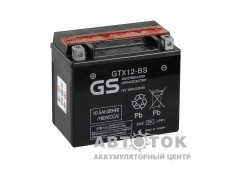 Автомобильный аккумулятор GS GTX12-BS YTX12-BS - 10 Ач 180А 151x88x131 П.П. AGM сух.зар. GS YUASA