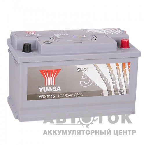 Автомобильный аккумулятор YUASA YBX5000 85R 800А  Silver High Performanse YBX5115