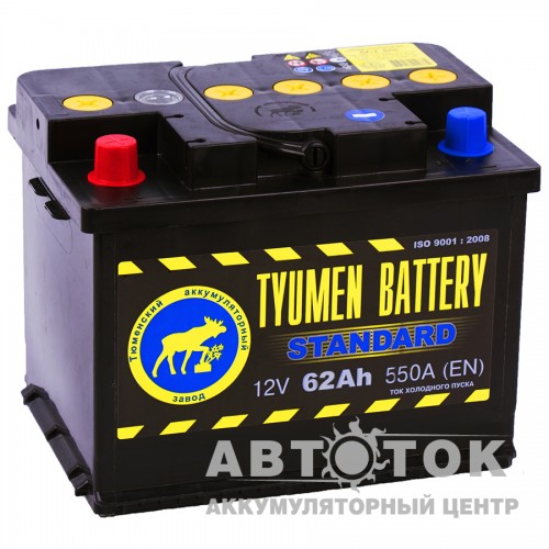 Автомобильный аккумулятор Tyumen  Standard 62 Ач П.П. 550A