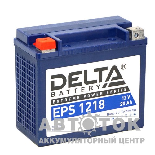 Мотоаккумулятор Delta EPS 1218 20 Ач, 270А 176x87x154 YTX20-BS, YTX20H-BS П.П.