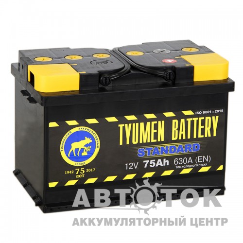 Автомобильный аккумулятор Tyumen  Standard 75 Ач О.П. 660A