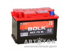 Автомобильный аккумулятор BOLK 75L 600A  AB751