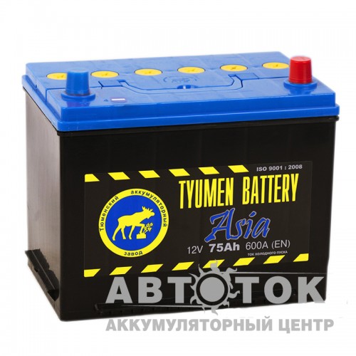 Автомобильный аккумулятор Tyumen  Asia 75 Ач О.П. 600A