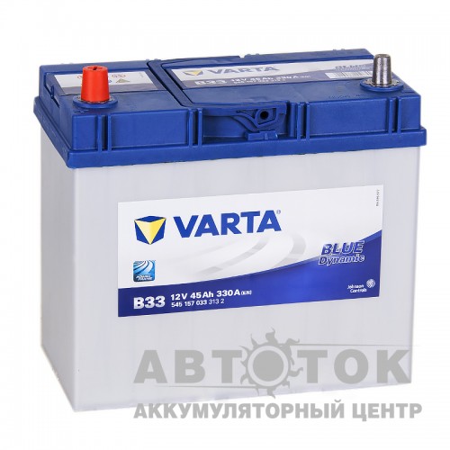Автомобильный аккумулятор Varta Blue Dynamic B33 45L 330A  уз. кл.