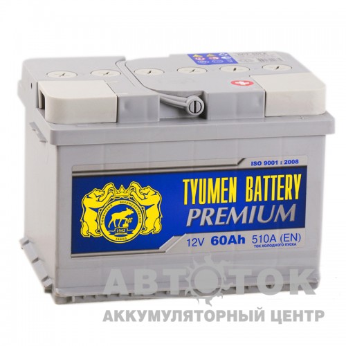 Автомобильный аккумулятор Tyumen  Premium 61 Ач О.П. низ. 540A