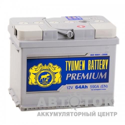 Автомобильный аккумулятор Tyumen  Premium 64 Ач О.П. 590A