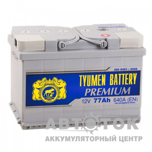 Автомобильный аккумулятор Tyumen  Premium 77 Ач О.П. 640A