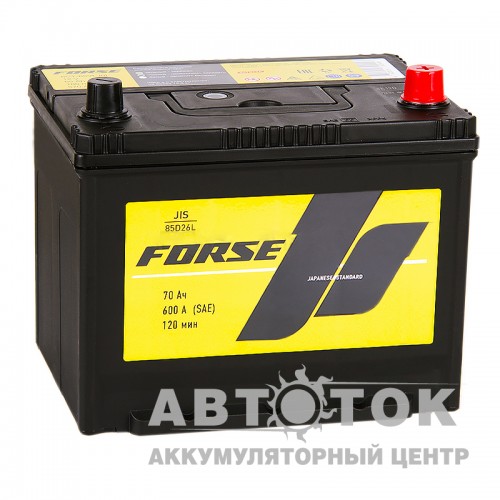 Автомобильный аккумулятор Forse JIS 85D26L 70 Ач 600А О.П.
