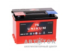 Автомобильный аккумулятор UNIKUM 75L 600A