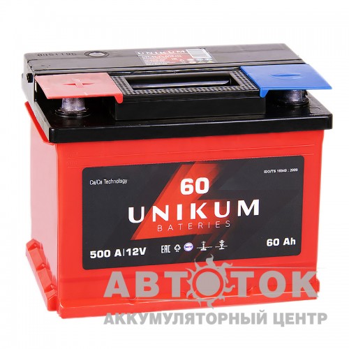 Автомобильный аккумулятор UNIKUM 60L 500A