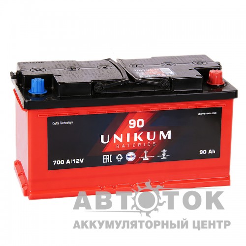 Автомобильный аккумулятор UNIKUM 90R 700A