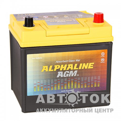 Автомобильный аккумулятор Alphaline AGM D23L 50R 550A  Start-Stop