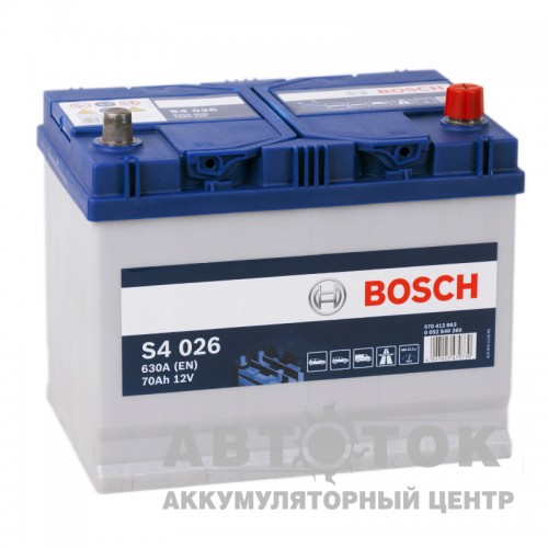 Автомобильный аккумулятор Bosch S4 026 70R 630A