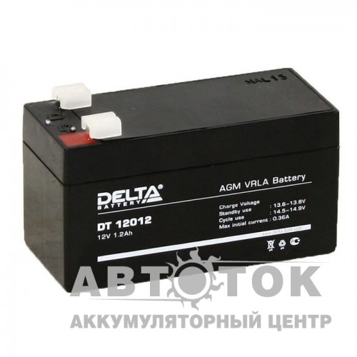 Автомобильный аккумулятор UPS Delta DT 12012, 1.2Ач