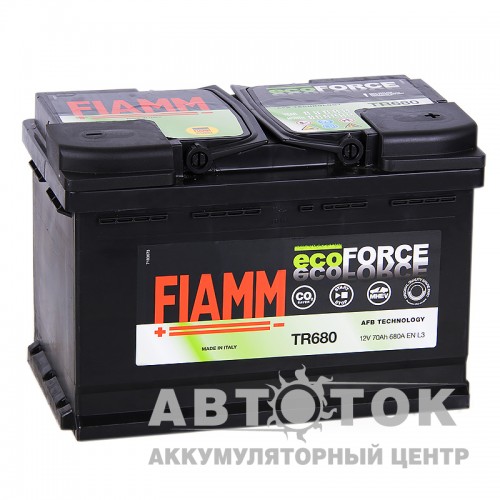 Автомобильный аккумулятор Fiamm Ecoforce AFB 70R 680A  EFB Start-Stop TR680