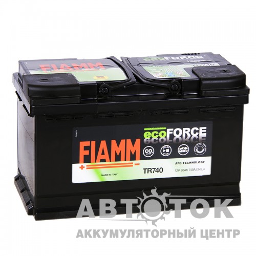 Автомобильный аккумулятор Fiamm Ecoforce AFB 80R 740A  EFB Start-Stop TR740