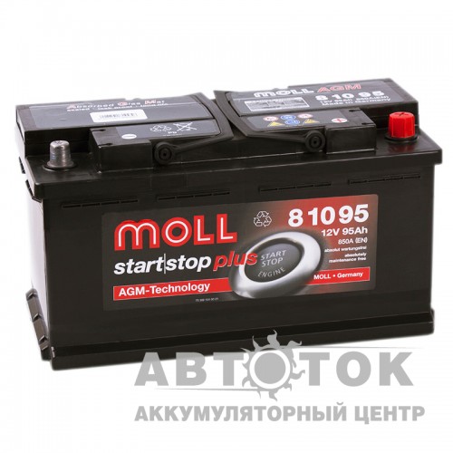 Автомобильный аккумулятор Moll AGM 95R Start-Stop 850A