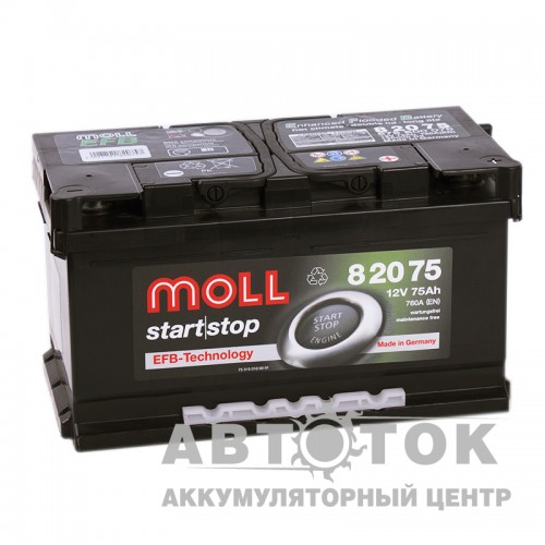 Автомобильный аккумулятор Moll EFB 75R Start-Stop 760A