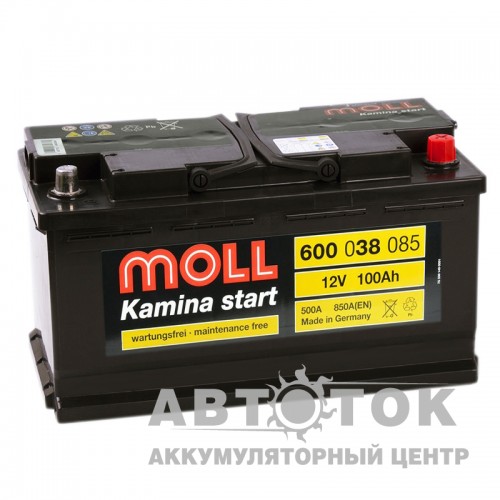 Автомобильный аккумулятор Moll Kamina Start 100R 850A