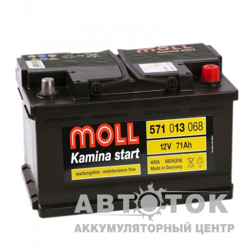 Автомобильный аккумулятор Moll Kamina Start 71R низ. 680A