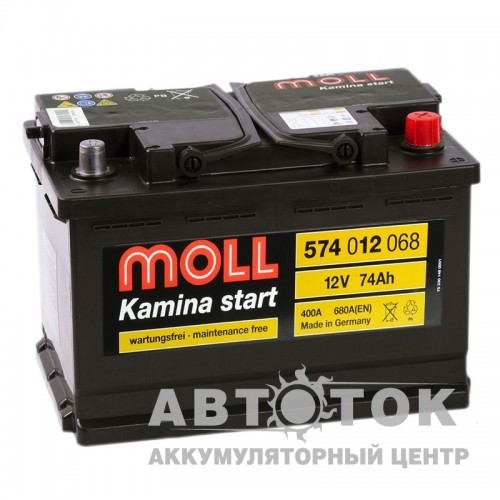 Автомобильный аккумулятор Moll Kamina Start 74R 680A