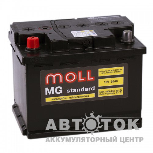 Автомобильный аккумулятор Moll MG Standard 60L 540A