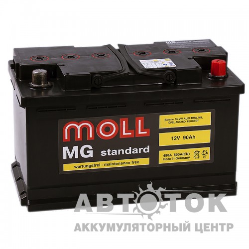 Автомобильный аккумулятор Moll MG Standard 90R 800A