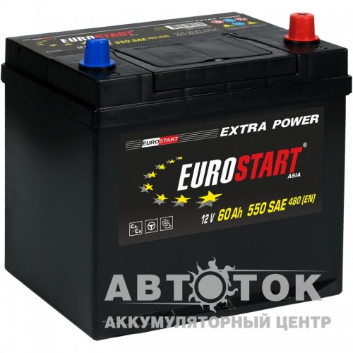 Автомобильный аккумулятор EUROSTART Extra Power Asia 60R 480A
