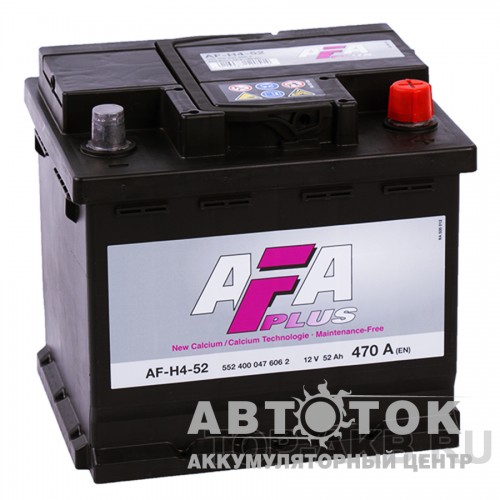 Автомобильный аккумулятор AFA Plus 52R 470A AF-H4-52