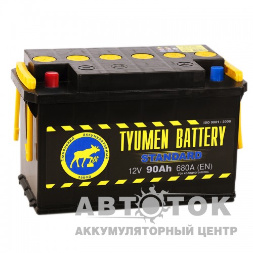 Автомобильный аккумулятор Tyumen Battery Standard 90 Ач прям. пол. 680A