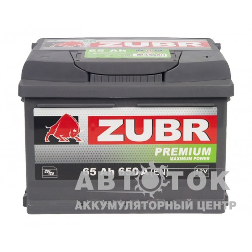 Автомобильный аккумулятор ZUBR Premium 65R 650A низкий