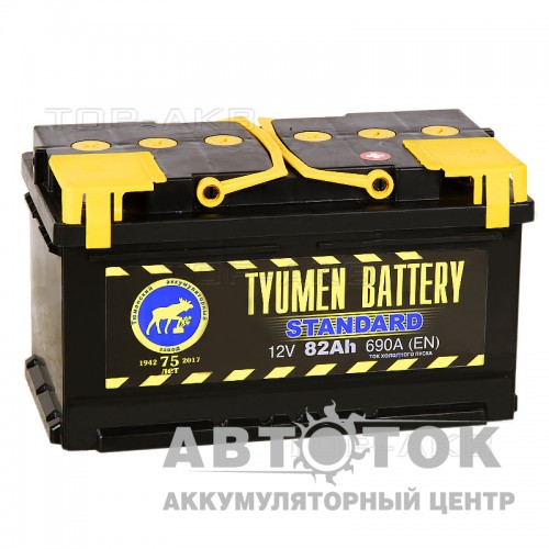 Автомобильный аккумулятор Tyumen Battery Standard 82 Ач обр. пол. низкий 720A