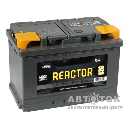 Автомобильный аккумулятор Reactor 75R 820A