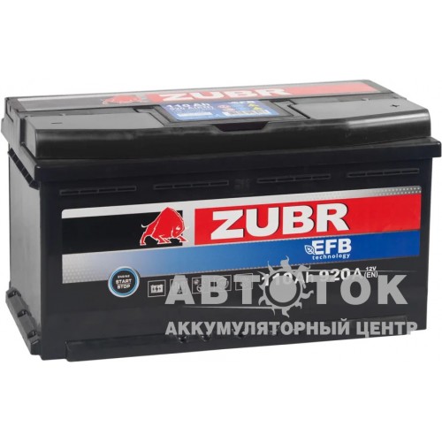 Автомобильный аккумулятор ZUBR EFB 110R 920A