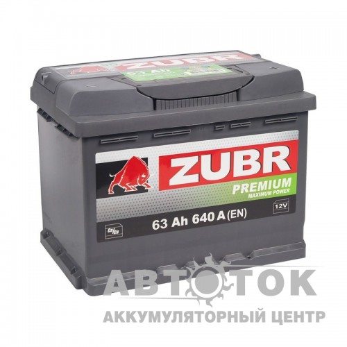 Автомобильный аккумулятор ZUBR Premium 63L 640A