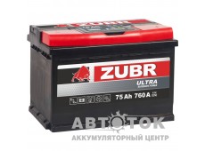 Автомобильный аккумулятор ZUBR Ultra 75R 760A